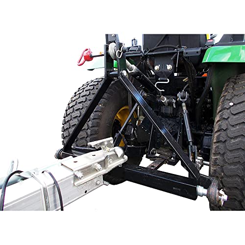 Field Tuff FTF-013PTH Heavy Duty Powder Coated Steel 3 Point Multi Function Triangle Frame Towing Trailer Hitch w/ 2 Inch Ball for Lawn Tractor, Black