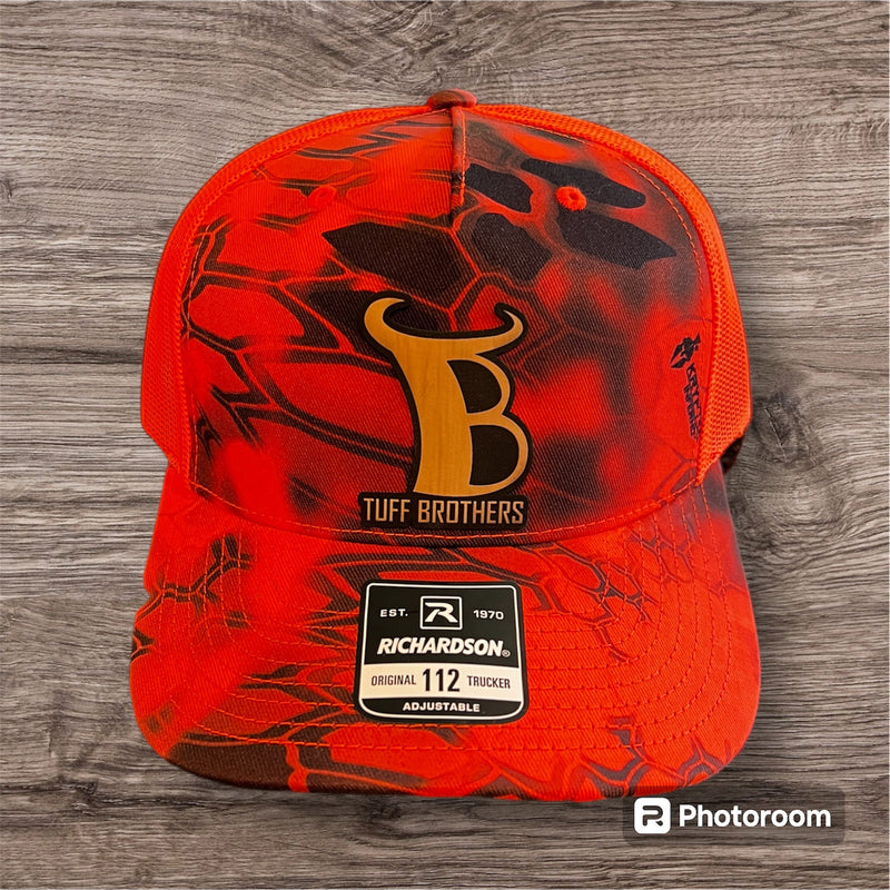 Load image into Gallery viewer, Tuff Brothers Richardson Hat - Orange Camo
