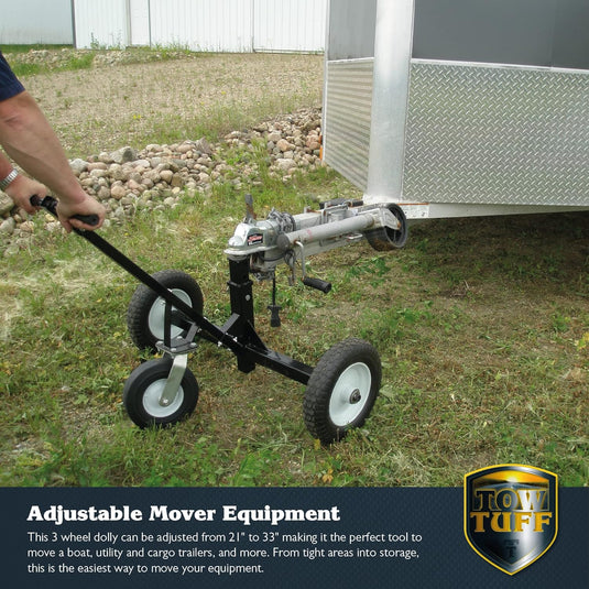 Tow Tuff TMD-1000C Heavy Duty Adjustable Trailer Dolly with Caster Wheels