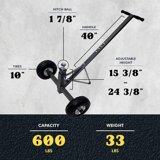 Tow Tuff TMD-600AFF Adjustable Trailer Dolly