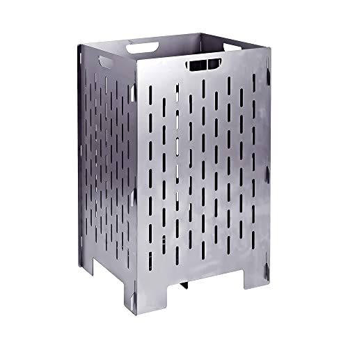 Load image into Gallery viewer, Yard Tuff YTF-202036BC 20 x 20 x 36 Inch Heavy Gauge Steel Outdoor Burn Cage w/ Lid and Vent Holes for Safe Burning of Paper, Debris, and Brush, Gray
