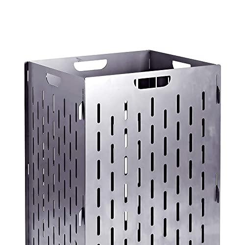 Load image into Gallery viewer, Yard Tuff YTF-202036BC 20 x 20 x 36 Inch Heavy Gauge Steel Outdoor Burn Cage w/ Lid and Vent Holes for Safe Burning of Paper, Debris, and Brush, Gray
