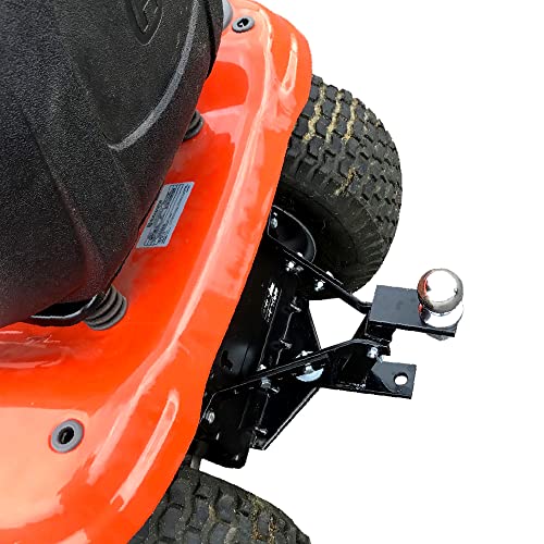 Load image into Gallery viewer, Yard Tuff YTF-LTHB Universal Fit Durable Powder Coated Lawn Tractor Hitch with Custom Fit Brackets and Adjustable Height with 2 Inch Ball, Black
