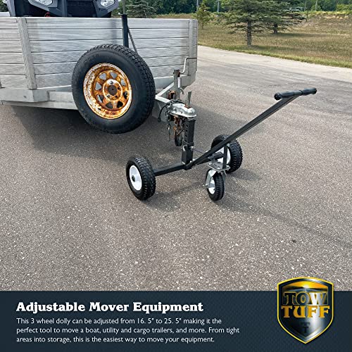 Load image into Gallery viewer, Tow Tuff TMD-800C Adjustable Trailer Dolly with Caster Wheels, Standard, Gray
