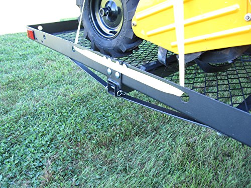 Load image into Gallery viewer, Tow Tuff 62 Inch 500 Pound Capacity Steel Cargo Carrier Trailer Car or Truck Rear Bumper Bike Rack, Fits All 2 Inch Receivers, Black
